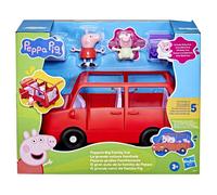Peppa Pig Hasbro, Gran Autor de la Familia de Peppa, Coche de Juguete, Accesorios para Casa de Muñecas, Edad de más de 3 Años, Color Rojo, 2 Figuras, Juegos de Carretera, Set para Niñas y Niños