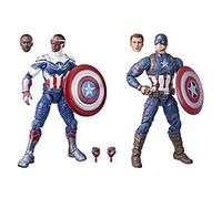 Hasbro F5880 MMarvel Legends Series, Captain America y Steve Rogers, Figuras, 7 accesorios, Multicolor, 15 centimeters