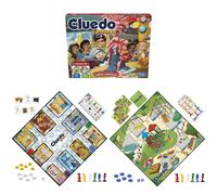 Hasbro Gaming Cluedo Junior, Juego de Mesa 2 en 1, Diversión con Amigos y Familia, Regalo para Niños y Niñas a Partir de 4 Años, Juguete de Detectives, Tablero de Colegio