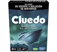 Hasbro Gaming Cluedo Sabotaje en Altamar, Juego de Mesa y Estrategia, Escape Room, Cartas de Personajes, Acertijos, Diversión en Familia, Regalo para Niños y Niñas de más de 10 Años