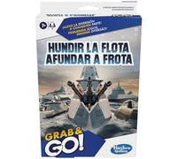 Hasbro Gaming Hundir la Flota Grab and Go - Juguete Portátil para 2 Jugadores, Juego de Mesa de Estrategia para Fiestas Familiares y para Viajes, Niños y Niñas de 7 Años o Más
