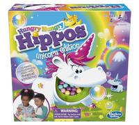Hasbro Gaming Hungry Hippos Unicorn Edition - Juego de mesa para ni os de 4 a os en adelante; para 2 a 4 jugadores