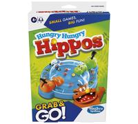 Hasbro Gaming Hungry Hungry Hippos Grab and Go Game, Portable Game for 2 Players