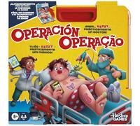 Hasbro Gaming Juego de Mesa electrónico Operación con Estuche Todo en uno - Versión español-portugués