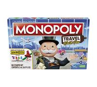 Hasbro Gaming Juego de mesa Monopoly Travel World Tour para familias y niños a partir de 8 años, incluye sellos de fichas y tablero de borrado en seco