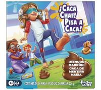Hasbro Gaming Juego Preescolar ¡Caca Chaf!, Juegos Infantiles de esquivar Caca con los Ojos vendados, Ruleta con Movimientos de Animales, A Partir de 4 años- Versión español-portugués