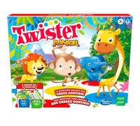 Hasbro Gaming Juego Twister Junior - Aventura con Animales - Tapete de 2 Lados 2 Juegos en 1 - Juego de Fiestas Interiores de 2 a 4 Jugadores - Juguete Infantil