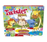 Hasbro Gaming Juego Twister Junior - Aventura con Animales - Tapete de 2 Lados 2 Juegos en 1 - Juego de Fiestas Interiores de 2 a 4 Jugadores - Juguete Infantil