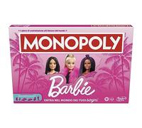 Hasbro Gaming Monopoly - Barbie Edition, Juego de Mesa para niños y niñas a Partir de 8 años, Juego Familiar para 2-6 Jugadores, Detalles de Color Rosa