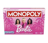 Hasbro Gaming, Monopoly Barbie, Juego de Mesa, 6 Figuras Rosas, Tablero con DreamHouses, Practicar Inglés, Fiestas en Familia y con Amigos, Regalos para Niñas y Niños de 8 Años o Más