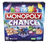 HASBRO Gaming Monopoly Chance Board Board Board para adultos y nios | Juego de fiesta familiar de ritmo rpido | Edades 8+ | 2-4 jugadores | 20 minu