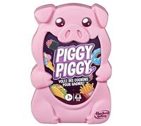 Hasbro Gaming Piggy Piggy, Juego de Cartas Familiares para niños a Partir de 7 años y Adultos, para Aficionados a los Juegos de Estrategia, Juegos de Viaje, versión Francesa, Verano