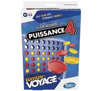 Hasbro Gaming Power 4 edición de Viajes, Juego de Mesa, portátil y multijugador, Juegos de Viaje, Juegos de apilamiento para niños a Partir de 6 años, Verano.
