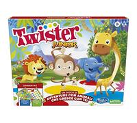 Hasbro Gaming Twister Junior - Juego de Mesa con Alfombrilla Delantera y Trasera, 2 en 1, multijugador 2 a 4 Jugadores, Juegos clásicos para Fiestas Familiares para niños y niñas a Partir de 3 años