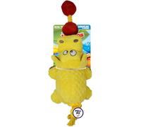 Hasbro Hungry Hungry Hippos Squeak and Tug - Juguete de Peluche para Perros, 17 Pulgadas, Duradero, Amarillo/Rojo