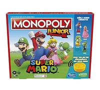 Hasbro Juego de mesa Monopoly Junior Super Mario Edition para mayores de 5 años Juega en The Mushroom Kingdom como Mario, Peach, Yoshi o Luigi, Multi (versión para Alemania)