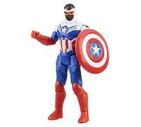 Hasbro Marvel Avengers Epic Hero Series, Capitán América, Figura de Acción, Diseño Moderno, Juguete Marvel para Niños y Niñas de 4 Años o Más, Escudo Tricolor, Inspirado en Películas, Muñeco Navidad