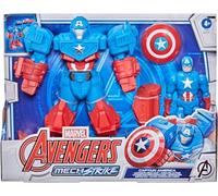 Hasbro Marvel Avengers - Figura Mech Strike de súper héroe de 20 cm - Capitán América con Armadura Definitiva - Edad: 4+