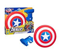 Hasbro Marvel Avengers, Escudo y Guante Magnéticos, Superhéroes, Cosplay Capitán América, Juguetes para Niños y Niñas de 5 Años o Más, Juegos de Disfraces, Multicolor Fantasía