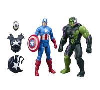 Hasbro Marvel Avengers Titan Hero Series, Venomized Capitán América y Hulk, Set con 2 Figuras de Acción, Accesorios Venom, Batallas Superhéroes y Villanos, Regalos para Niños de 4 Años o Más