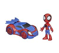 Hasbro Marvel Spidey and His Amazing Friends - Figura de Spidey con Bólido arácnido - para niños de 3 años en adelante, Multicolor