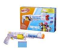 Hasbro Nerf Fortnite, Frenz 4 Ever, Lanzador de Dardos de Espumas, Personajes de Videojuego, Código para Envoltorio Gratuito, 6 Proyectiles, Regalo para Niños y Niñas de 8 Años o Más