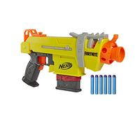 Hasbro Nerf Fortnite SMG-L - Pistola motorizada con 3 Objetivos, con Revista de Clip de 6 Dardos y 6 Dardos Nerf Elite