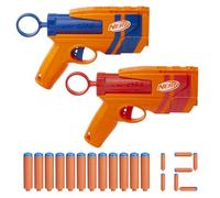 Hasbro Nerf N Series Duo Pack, 2 Blasters de Juguete, 12 Dardos N1, Juegos Portátiles de Viaje, Diversión en Familia al Aire Libre, Regalos de Verano para Niños y Niñas de 8 Años o Más, Color Naranja
