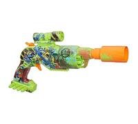 Hasbro Nerf, Zombie Driller, Lanzador de Dardos de Espuma, 16 Proyectiles Oficiales en Color Verdes, Blaster Multicolor, Dinamiteros, Juguetes de Zombies, Accesorios de Disfraz, Regalo para niños
