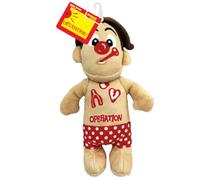 Hasbro Operation Cavity Sam - Juguete de Peluche para Perro, Juguete Interactivo chirriante y Arrugado de 10 Pulgadas, Bronceado/Rojo