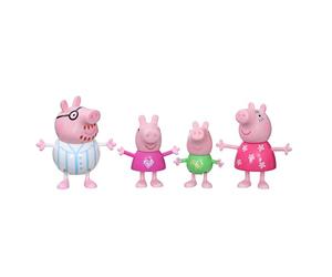 Hasbro - Peppa Pig Peppa's Adventures - Juego de 4 Figuras de la Familia en Pijamas, a Partir de 3 años