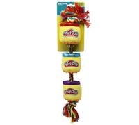 Hasbro Play-Doh Cans - Juguete de Peluche para Perro, chirriante y Arrugado de 18 Pulgadas para Perros, Amarillo/Verde/Rojo