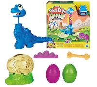 Hasbro Play-Doh F1503 Juguete de Plastilina Dinosaurio Brontosaurio Cuello Largo Extensible con Huevo y Moldes, para Niños +3 Años (Multilingüe: ES, EN, FR, DE, IT)