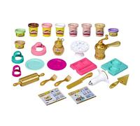 Hasbro- Play-Doh Bakery - Arcilla para modelar - Pasteles Dorados, Multicolor (E9437)