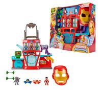 Hasbro Playset Cuartel General Iron Man G1259 para Niños +3 Años con Máscara - MARVEL Avengers, Idiomas: EN, FR, DE, IT, PT, ES