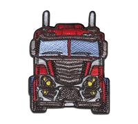 Hasbro © Transformers Optimus Prime coche - Parches termoadhesivos bordados aplique para ropa, tamaño: 5,5 x 6,9 cm