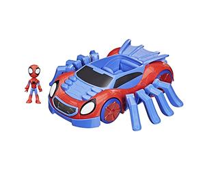 Hasbro - Último rastreador arácnido de Spidey and His Amazing Friends de Marvel, función de Spidey Stunner y Figura de Spidey de 10 cm, a Partir de 3 años