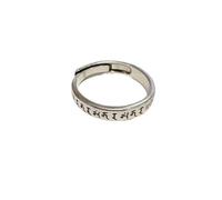 Hasdnker Anillo Anillos Mujer Hombre Rings Anillo Ajustable Para Hombre, Budismo, Mantra De Seis Caracteres, Amuleto, Anillo Para Dedo Índice Masculino, Accesorios