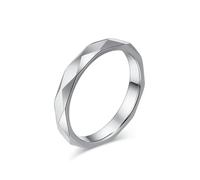 Hasdnker Anillo Anillos Mujer Hombre Rings Anillo Clásico De 4 Mm para Mujer, Hombre, Color Plata, Dorado Y Negro, Joyería Unisex, 6 Unidades, Plata