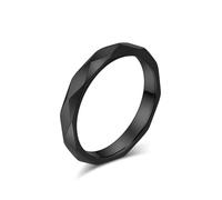 Hasdnker Anillo Anillos Mujer Hombre Rings Anillo Clásico De 4 Mm para Mujer, Hombre, Color Plata, Dorado Y Negro, Joyería Unisex, 10 Unidades, Color Negro