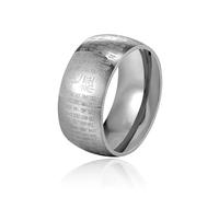 Hasdnker Anillo Anillos Mujer Hombre Rings Anillo De Buda Con Sello De Pulgar Feng Shui Para Hombre, Anillos De Runas Budistas Del Sutra Del Corazón Para Hombre Y Mujer, De Lujo, Color Plateado, 7 Un