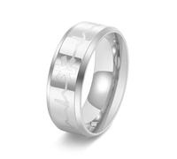 Hasdnker Anillo Anillos Mujer Hombre Rings Anillos De Estrella De La Vida Negros De 8 Mm De Ancho Para Hombre, Con Borde Biselado, Símbolo Médico, Joyería Paramédica, Apilables, 10 Unidades, Color Pl
