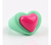 Hasdnker Anillo Anillos Mujer Hombre Rings Anillos Grandes De Acrílico Coreano con Forma De Corazón Dulce para Mujeres Y Niñas, Anillos Gruesos De Resina De Color Caramelo A La Moda, Acceso