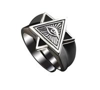 Hasdnker Anillo Anillos Mujer Hombre Rings Anillos Únicos De Joyería Punk Retro Para Hombre, Con Diseño De Pluma, Tigre, Cruz, Calavera, Satánico, Demonio, Dios, Motociclista, Gótico, 76
