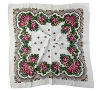 Hasdnker Bufanda Chal Chales Bufandas Pañuelo Cuadrado Ruso De 70 X 70 Cm, Pañuelo con Estampado Floral De Lujo, Pañuelo Étnico, Pañuelo para La Cabeza, Pañuelo para La Cabeza De Babushka, 70 X 70 Cm