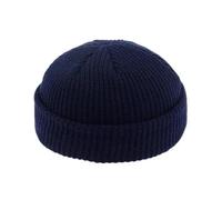 Hasdnker Gorros De Punto para Sombrero Tejido Beanie Gorro De Punto De Invierno para Hombre, Gorro De Marinero, Estilo Retro, Azul Marino, Corto, De Color Liso, Unisex, Cálido, para Otoño, Nybu
