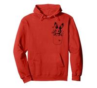 HASE en el bolsillo del pecho con flores de huevo de Pascua Sudadera con Capucha