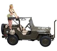 Hasegawa Camión SP483 1/24 4x4 con Rifle M2 y Mujer Blonder Multicolor