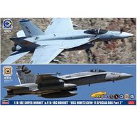 Hasegawa SP367 1/72 FA18E Super FA18C Hornet, USS Nimitz, 2 BAUS. Maqueta de plástico, Accesorios ferroviarios, Hobby, maquetas, Multicolor
