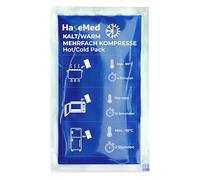 HaseMed Compresa fría y caliente, almohadilla de refrigeración y calor reutilizable con relleno de gel, ideal para lesiones deportivas, dolores, inflamaciones, apta para microondas y congelador (9 x